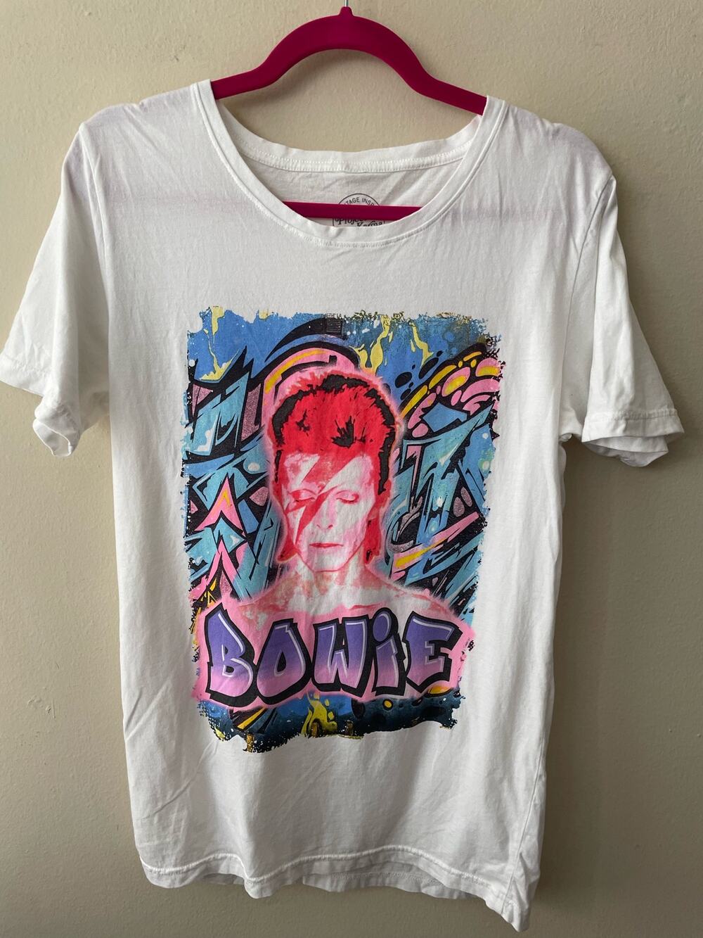 David Bowie Graffiti T-Shirt Size M Project Karma